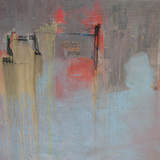 feuer 2014 | mixed media | markise 115 x 145 | sold